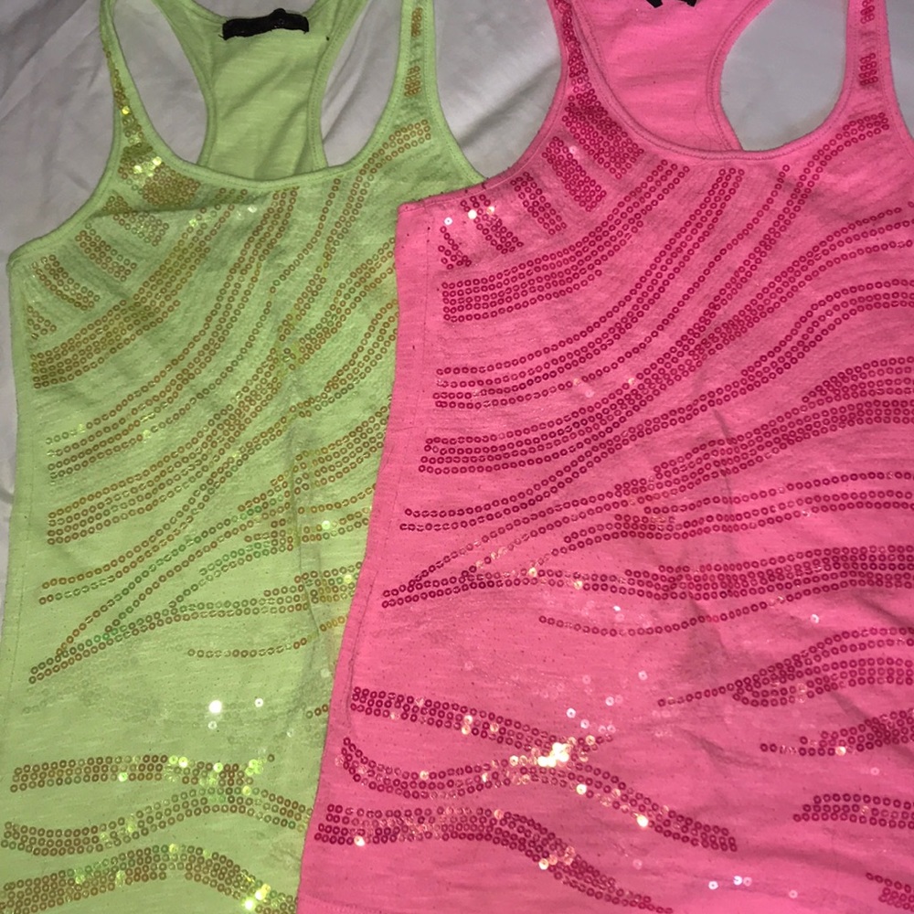 Sequin zebra tanks
